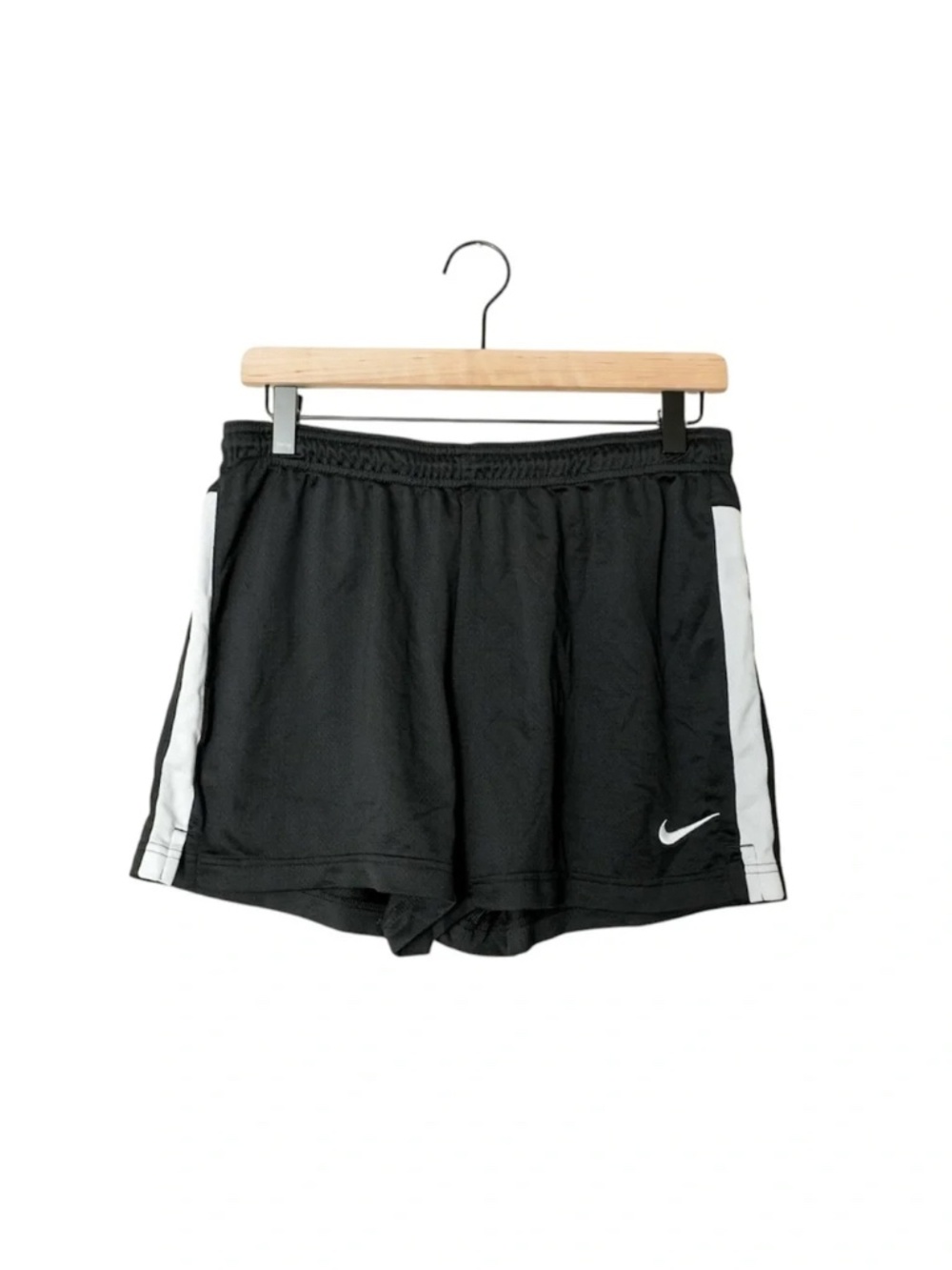 Nike Dri Fit Academy Knit Training Shorts Black White Stripe